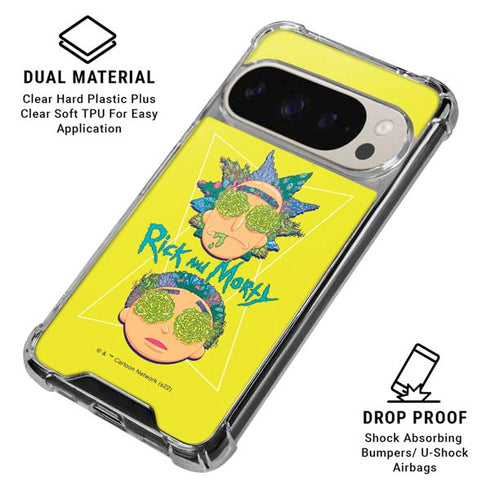 Adult Swim Rick and Morty Rick and Morty Portal Eyes Pixel 9 Pro XL Clear Case